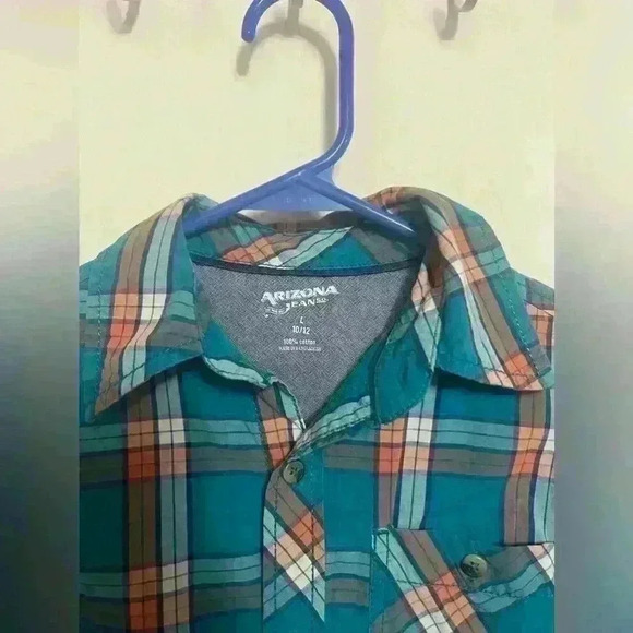 Arizona Button Down Shirt Boys Size 10-12 Large A0018 - Picture 2 of 4